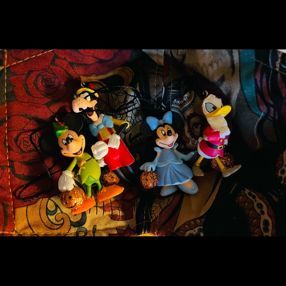 Halloween Disney Ornaments, (set of 4)